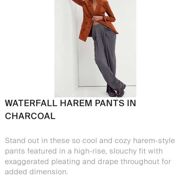 **HP**Nwt Free People Beach Waterfall Harem Pants - Picture 4 of 9